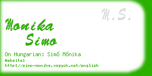 monika simo business card