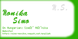 monika simo business card
